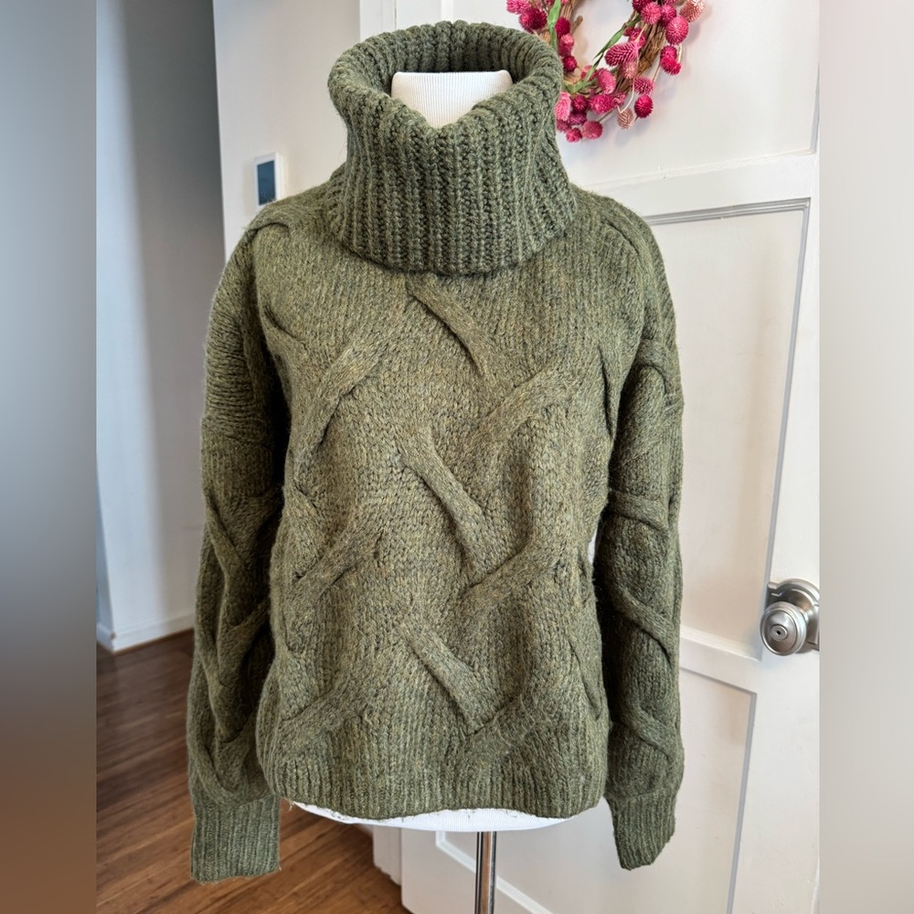 Madewell Olive Cowl Neck Sweater
